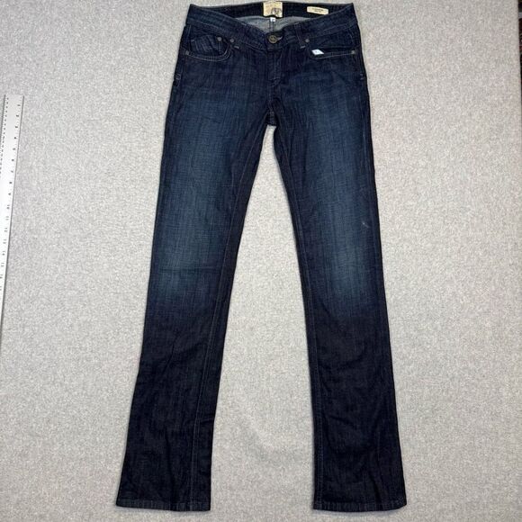 Dylan George Women’s Size 27 Ring Spun Denim Dark Wash Alexandra Baby Boot Jeans - Picture 1 of 12